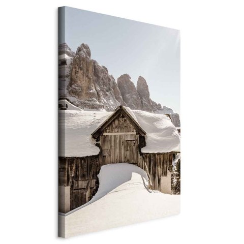 Obraz - Zima w Dolomitach (1-częściowy) pionowy 20x30 Na płótnie włoskim