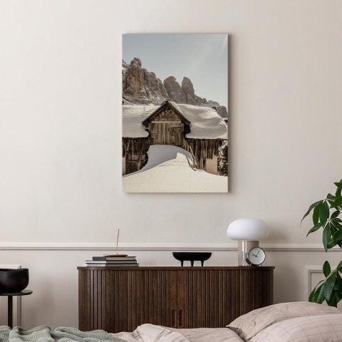 Obraz - Zima w Dolomitach (1-częściowy) pionowy 20x30 Na płótnie włoskim