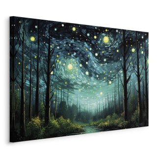 Obraz XXL - Gwieździsta noc - współczesna wersja nocnego nieba Van Gogha 130x87