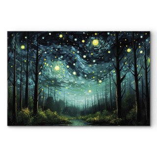 Obraz XXL - Gwieździsta noc - współczesna wersja nocnego nieba Van Gogha 170x113