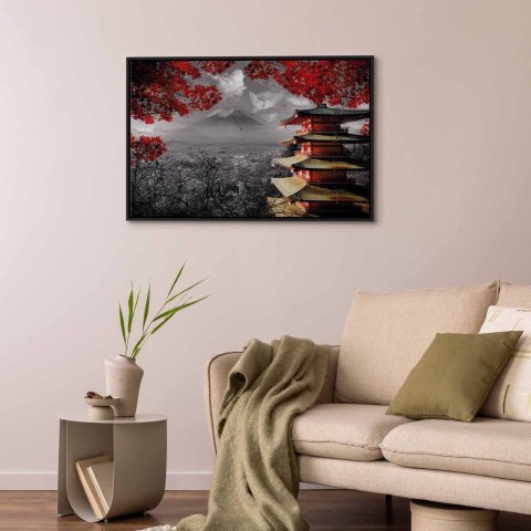Obraz - Japońska przygoda (1-częściowy) szeroki 60x40 W ramie drewnianej czarnej