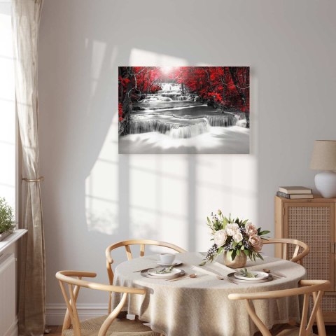 Obraz - Kaskada myśli (1-częściowy) szeroki czerwony 30x20 Akustyczny