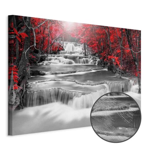 Obraz - Kaskada myśli (1-częściowy) szeroki czerwony 30x20 Premium Print