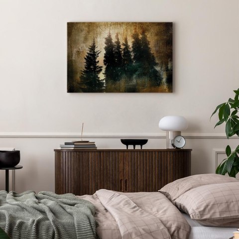 Obraz - Dostojne świerki (1-częściowy) szeroki 60x40 Standard
