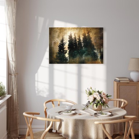 Obraz - Dostojne świerki (1-częściowy) szeroki 90x60 Standard