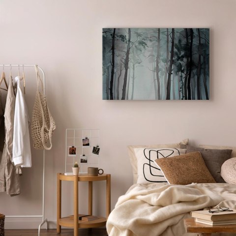 Obraz - Zamglony las (1-częściowy) szeroki 90x60 Standard