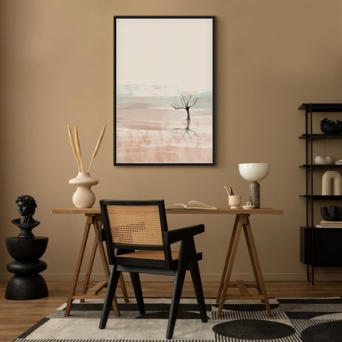 Obraz - Akwarelowy krajobraz (1-częściowy) pionowy 60x90 W ramie drewnianej czarnej