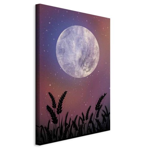 Obraz - Noc na wsi (1-częściowy) pionowy 40x60 Na płótnie włoskim