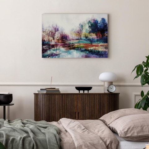 Obraz - Świat w farbach (1-częściowy) szeroki 90x60 Standard