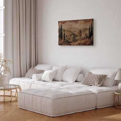 Obraz - Śródziemnomorski krajobraz - stary gobelin ze wzgórzem i jeziorem 60x40 Standard