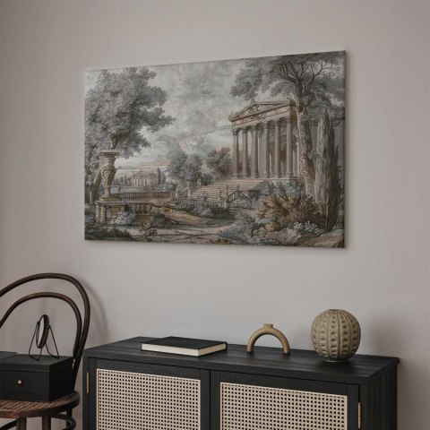 Obraz - Świątynia na wzgórzu - grecka architektura w stonowanej kolorystyce 30x20 Akustyczny