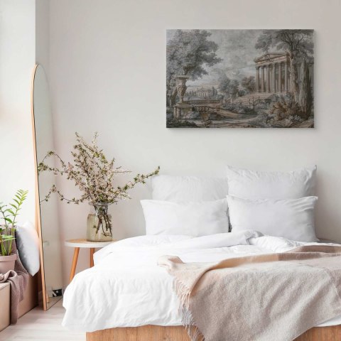 Obraz - Świątynia na wzgórzu - grecka architektura w stonowanej kolorystyce 30x20 Akustyczny
