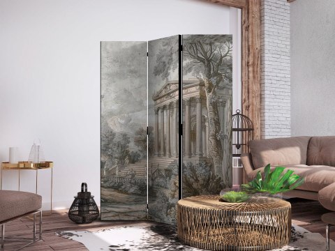 Parawan - Antyczny pejzaż - grecka świątynia na wzgórzu wśród bujnej roślinności 135x172 Akustyczny