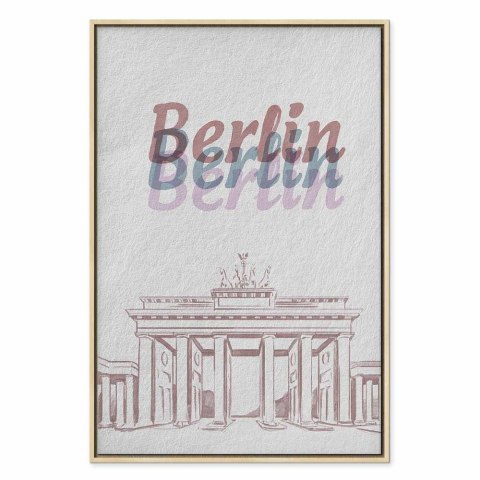 Obraz - Berlin w akwarelach (1-częściowy) pionowy 40x60 W ramie drewnianej naturalnej