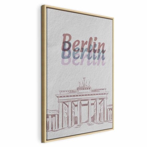 Obraz - Berlin w akwarelach (1-częściowy) pionowy 80x120 W ramie drewnianej naturalnej