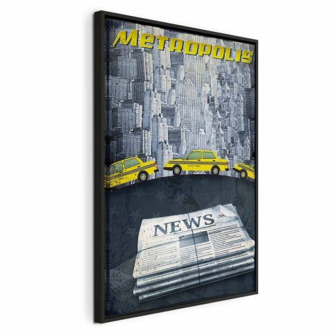 Obraz - Metropolis (1-częściowy) pionowy 40x60 W ramie drewnianej czarnej