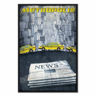 Obraz - Metropolis (1-częściowy) pionowy 40x60 W ramie drewnianej czarnej