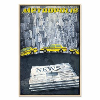 Obraz - Metropolis (1-częściowy) pionowy 40x60 W ramie drewnianej naturalnej