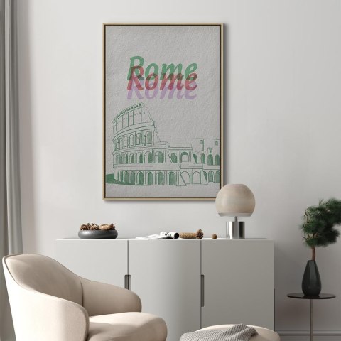 Obraz - Rzym w akwarelach (1-częściowy) pionowy 40x60 W ramie drewnianej naturalnej