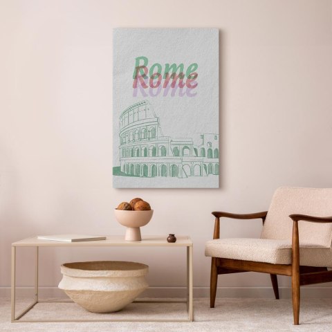 Obraz - Rzym w akwarelach (1-częściowy) pionowy 80x120 Na płótnie włoskim