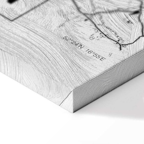 Obraz - Mapa miasta: Poznań (1-częściowy) pionowy 20x30 Premium Print