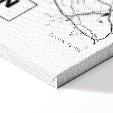 Obraz - Mapa miasta: Poznań (1-częściowy) pionowy 40x60 Standard