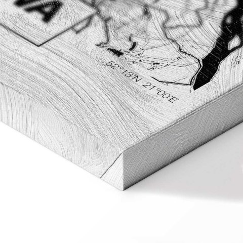 Obraz - Mapa miasta: Warszawa (1-częściowy) pionowy 60x90 Premium Print