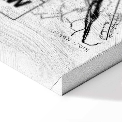 Obraz - Mapa miasta: Wrocław (1-częściowy) pionowy 20x30 Premium Print