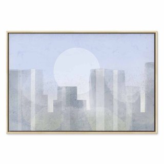 Obraz - Nowoczesne miasto (1-częściowy) szeroki - pierwszy wariant 120x80 W ramie drewnianej naturalnej