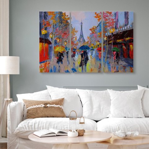 Obraz - Deszczowy Paryż 60x40 Na płótnie włoskim