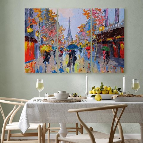 Obraz - Deszczowy Paryż 60x40 Na płótnie włoskim