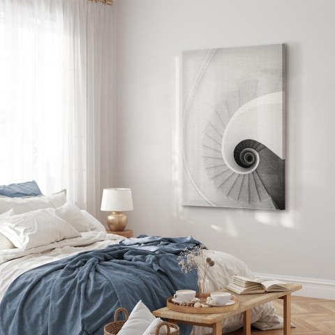 Obraz - Białe schody (1-częściowy) pionowy 20x30 Akustyczny