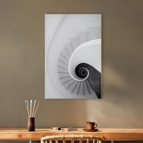 Obraz - Białe schody (1-częściowy) pionowy 20x30 Standard