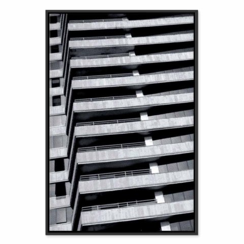 Obraz - Architektoniczny raster (1-częściowy) pionowy 40x60 W ramie drewnianej czarnej