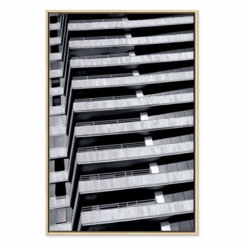 Obraz - Architektoniczny raster (1-częściowy) pionowy 40x60 W ramie drewnianej naturalnej