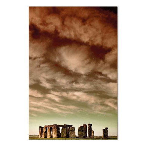 Obraz - Chmury nad Stonehenge (1-częściowy) pionowy 40x60 Na płótnie włoskim