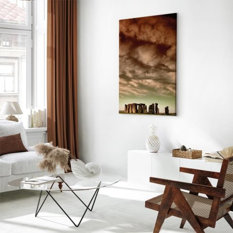 Obraz - Chmury nad Stonehenge (1-częściowy) pionowy 60x90 Na płótnie włoskim