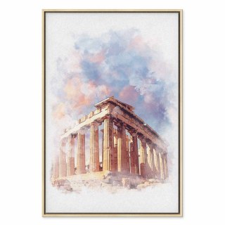 Obraz - Malowany Partenon (1-częściowy) pionowy 60x90 W ramie drewnianej naturalnej