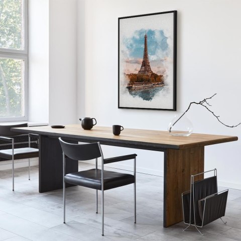 Obraz - Paryski widok (1-częściowy) pionowy 40x60 W ramie drewnianej czarnej