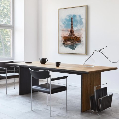 Obraz - Paryski widok (1-częściowy) pionowy 80x120 W ramie drewnianej naturalnej