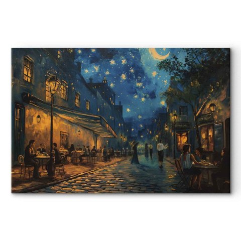 Obraz XXL - Uliczka Paryża - obraz inspirowany stylem Vincenta van Gogha 150x100