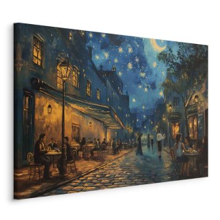 Obraz XXL - Uliczka Paryża - obraz inspirowany stylem Vincenta van Gogha 170x113