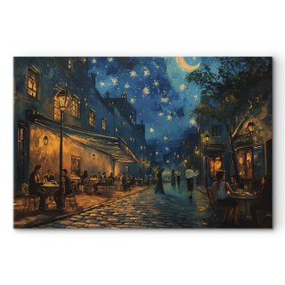 Obraz XXL - Uliczka Paryża - obraz inspirowany stylem Vincenta van Gogha 170x113