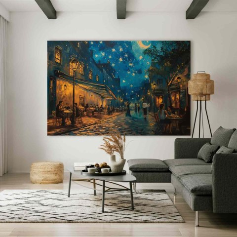 Obraz XXL - Uliczka Paryża - obraz inspirowany stylem Vincenta van Gogha 170x113
