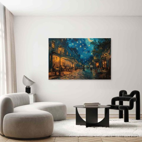 Obraz XXL - Uliczka Paryża - obraz inspirowany stylem Vincenta van Gogha 200x133