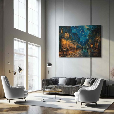 Obraz XXL - Uliczka Paryża - obraz inspirowany stylem Vincenta van Gogha 200x133