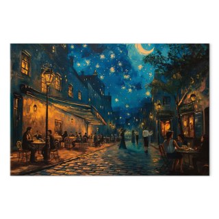 Obraz - Uliczka Paryża - obraz inspirowany stylem Vincenta van Gogha 120x80 Standard