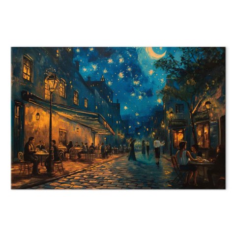 Obraz - Uliczka Paryża - obraz inspirowany stylem Vincenta van Gogha 60x40 Akustyczny