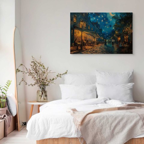 Obraz - Uliczka Paryża - obraz inspirowany stylem Vincenta van Gogha 60x40 Akustyczny