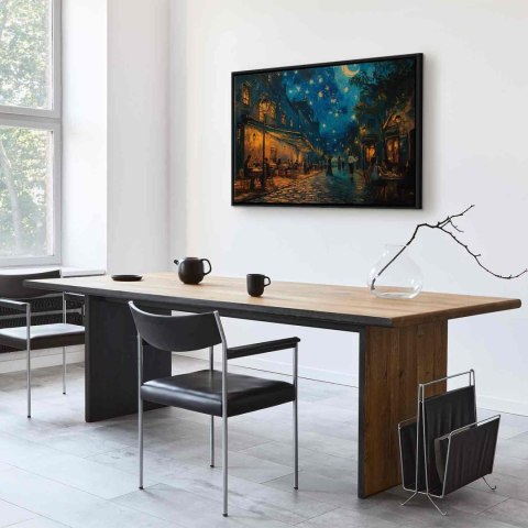 Obraz - Uliczka Paryża - obraz inspirowany stylem Vincenta van Gogha 60x40 W ramie drewnianej czarnej